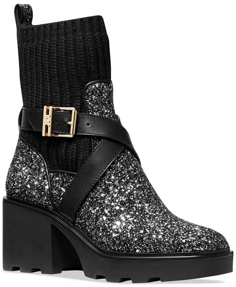 michael kors keisha sock bootie|Michael Michael Kors Women's Keisha Lug Sole Buckled Sock .